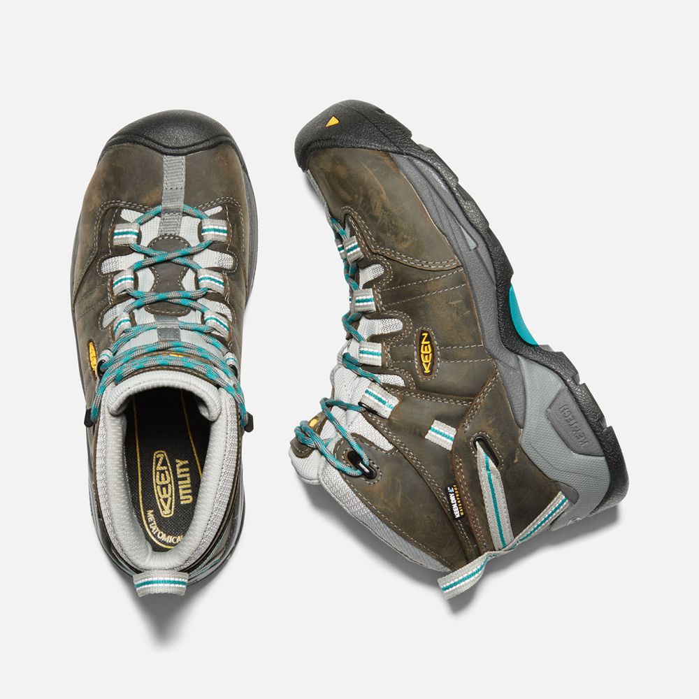 Keen Arbetskängor Dam Svarta Bruna - Detroit Xt Waterproof (Steel Toe) - 240398GRU